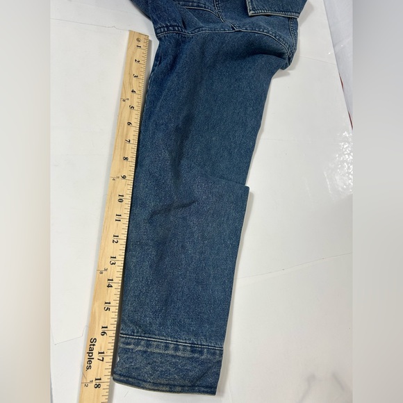 Vtg LL Bean Women's Denim Jacket Plaid Lined Shacket Blue Button Up Large 0 YR85 - Picture 7 of 9